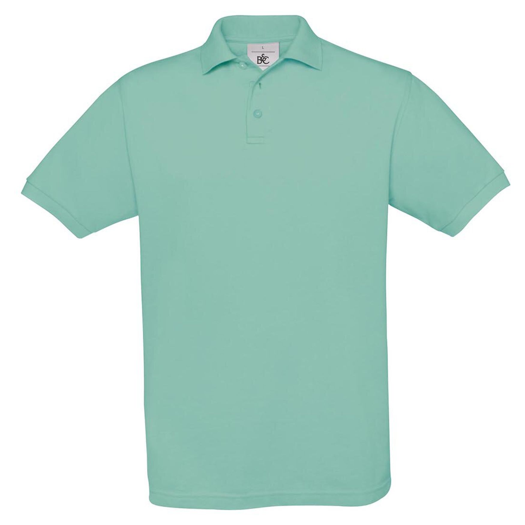 SAFRAN Polo coton boutons pu409 - Pixel turquoise
