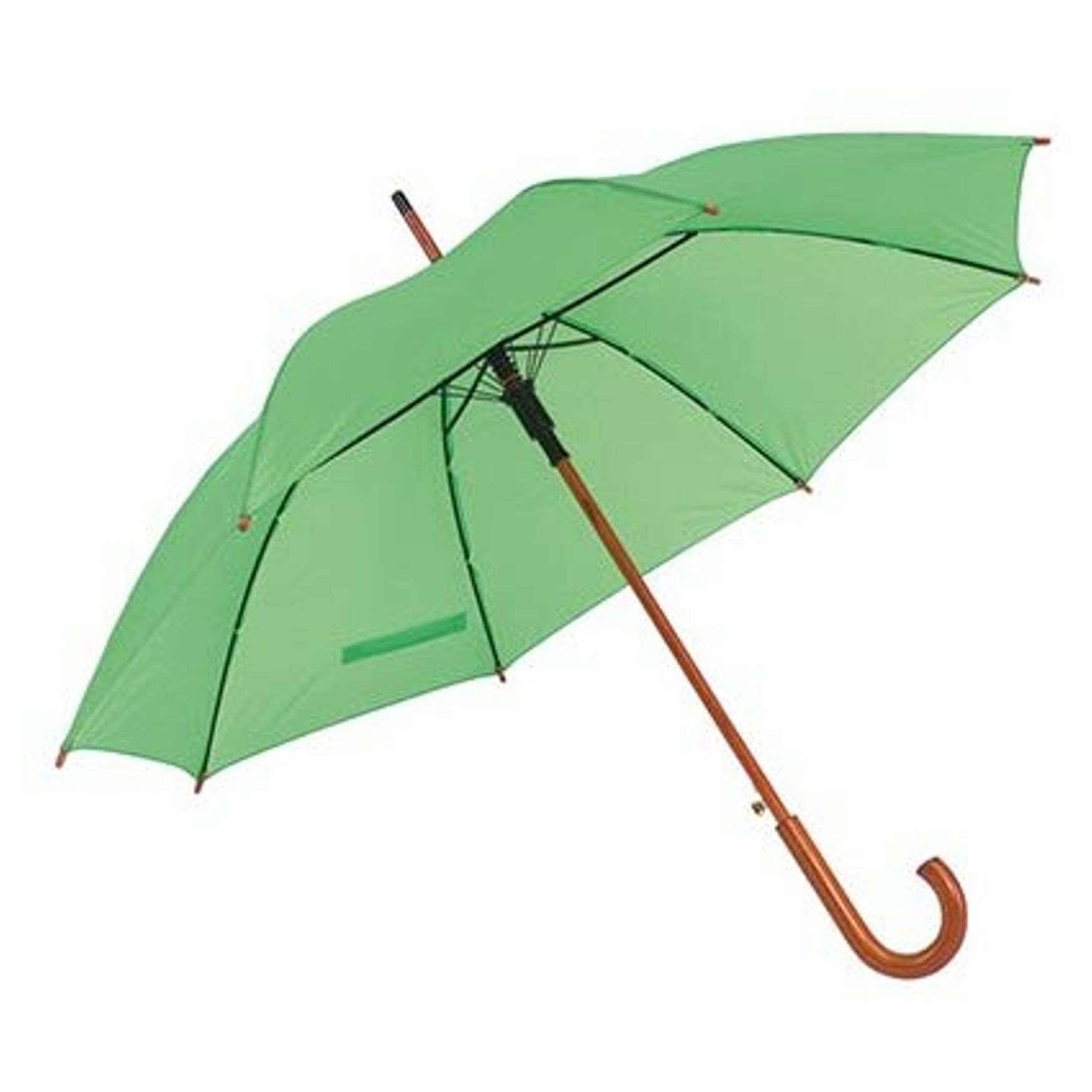 Polyester walking stick umbrella 01031 - Light green