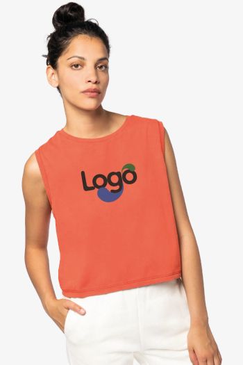 Image produit T-shirt crop sem manga mulher ns342