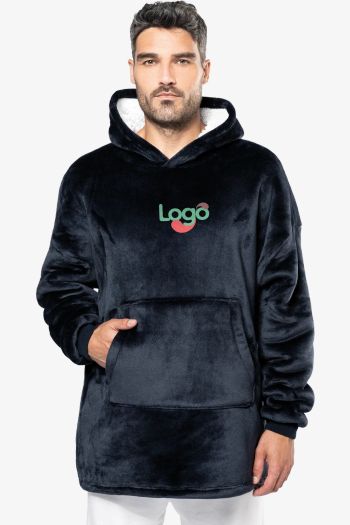 Image produit Ponczo plaid uniseksowy sweter oversize z wełny sherpa k410