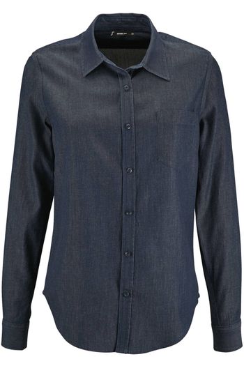 Barry women Koszula bawełniana 02101 - Denim brut