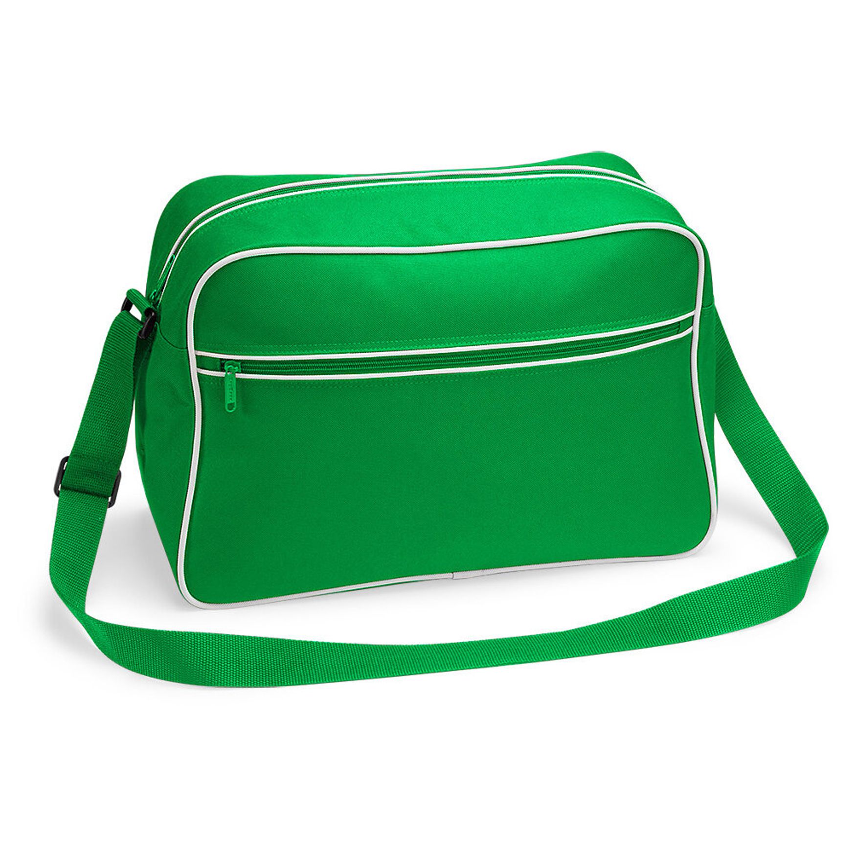 Retro shoulder bag bag base bg14 - Pure green white