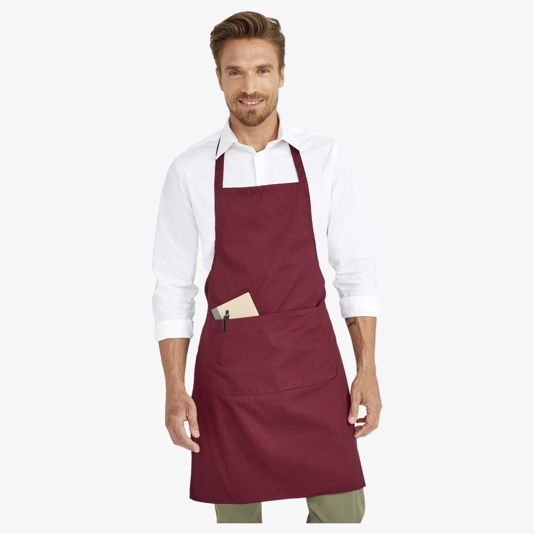 Grembiule lungo con tasca Gramercy 01744 personalizzabile - Corde