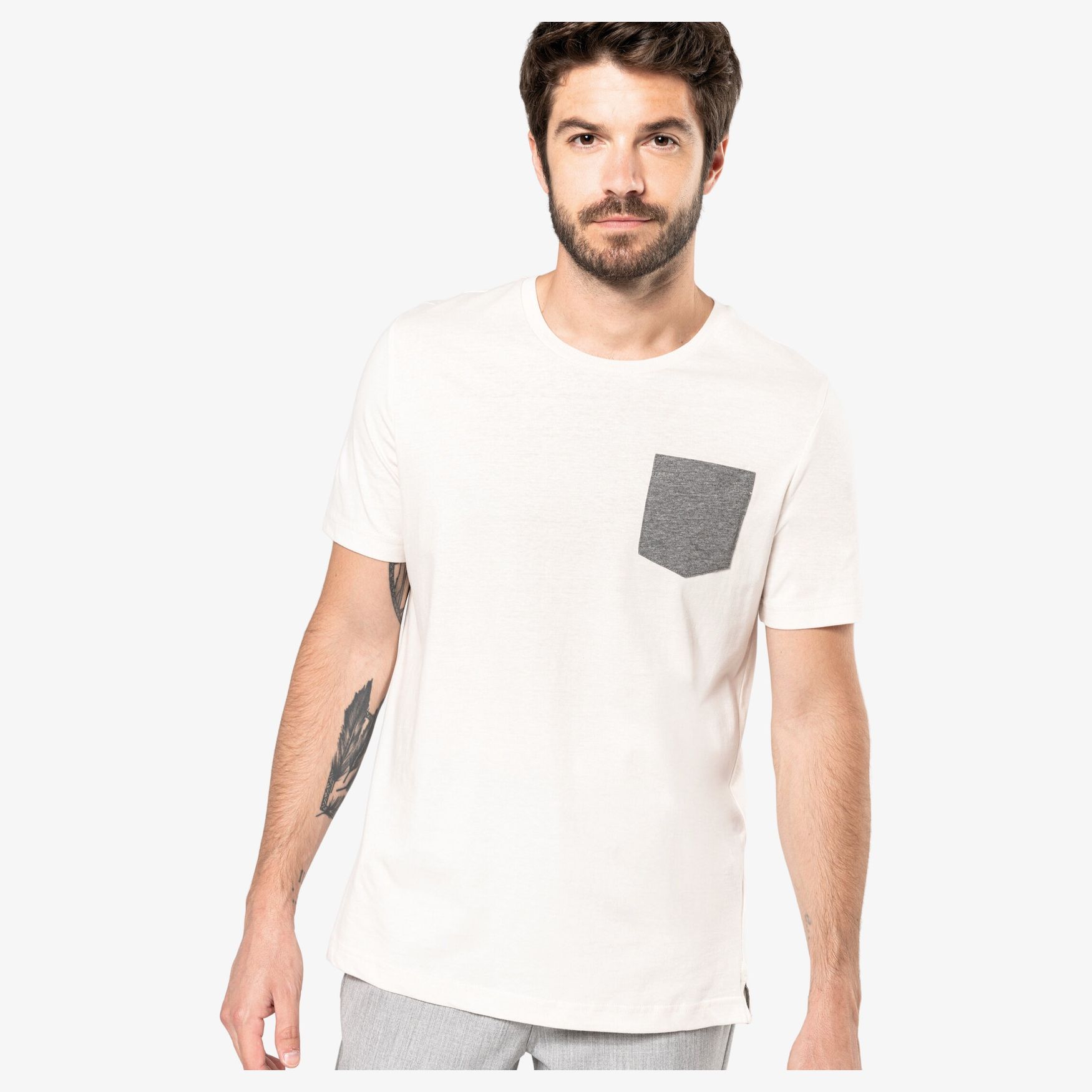 Bio cotton t-shirt with pocket k375