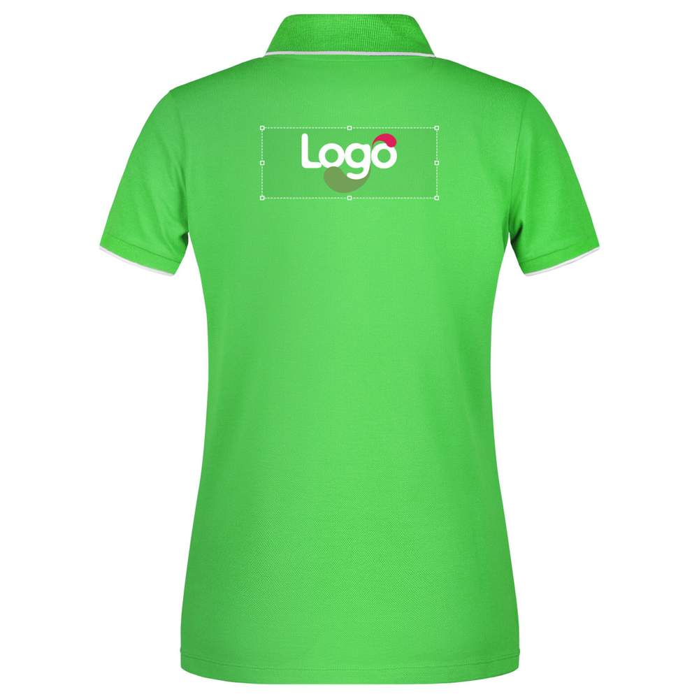 Polo rayas de Ladies' Polo de algodón jn727 personalizado - Frog white