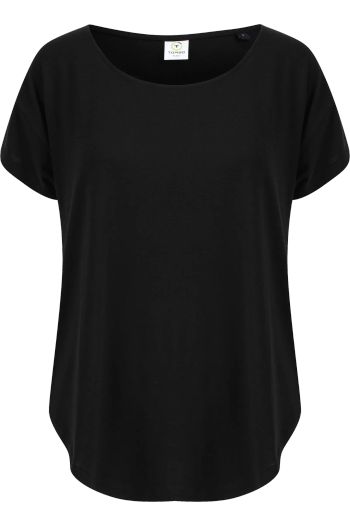 Scoop neck tee tee-shirt tl527 - Black