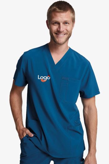 Image produit Camisa de cuello en V para hombre, Túnica de trabajo masculina dke645