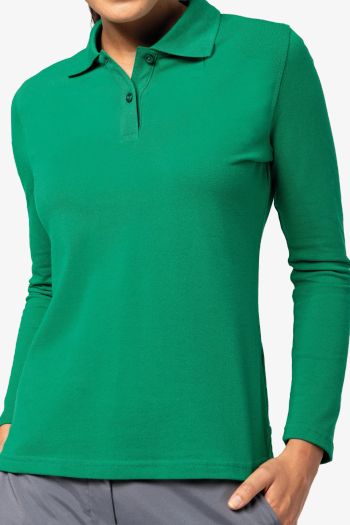 Image produit Long-sleeved polo shirt for women k244