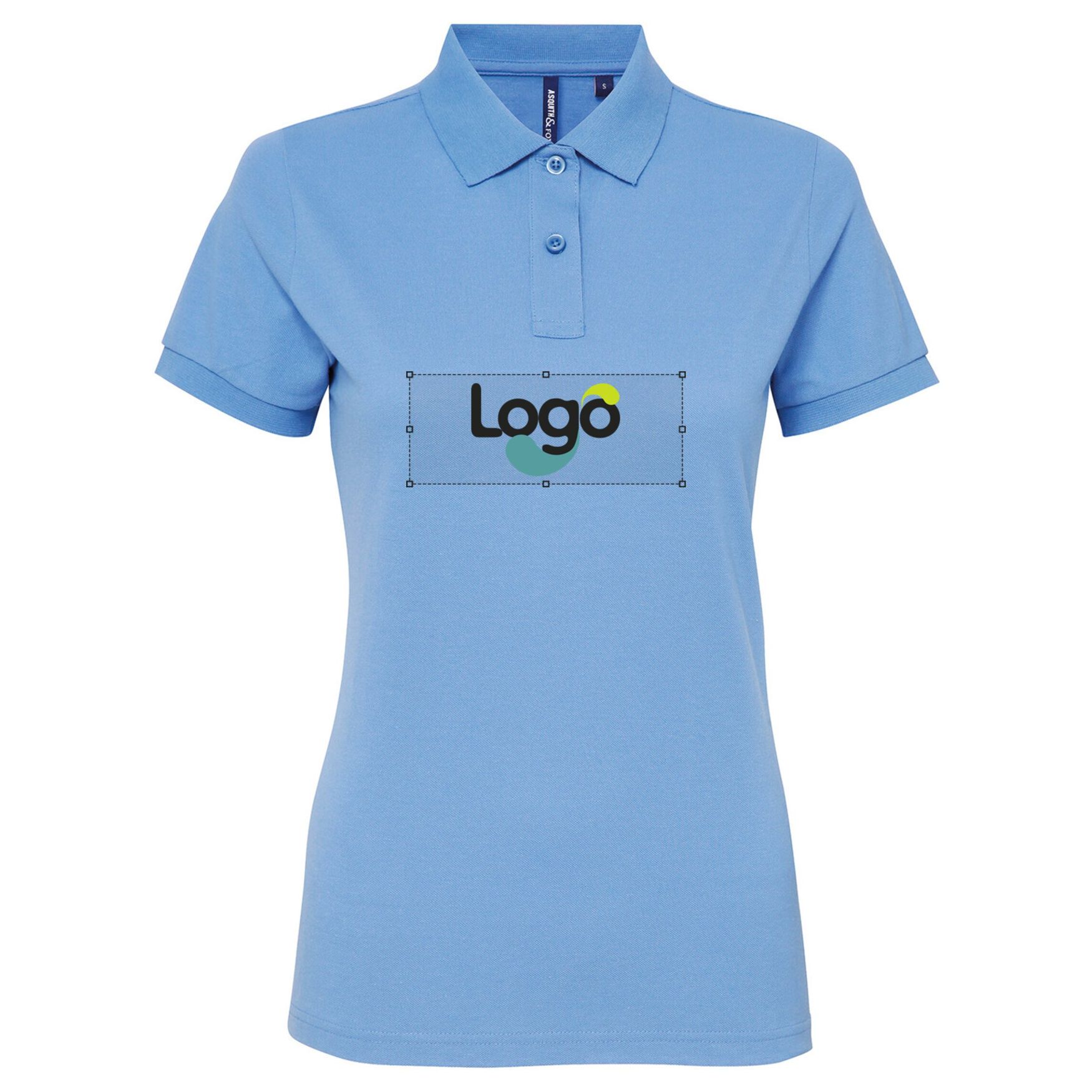 Classieke Poloshirt voor Vrouwen Polycotton aanpasbaar aq025 - Cornflower