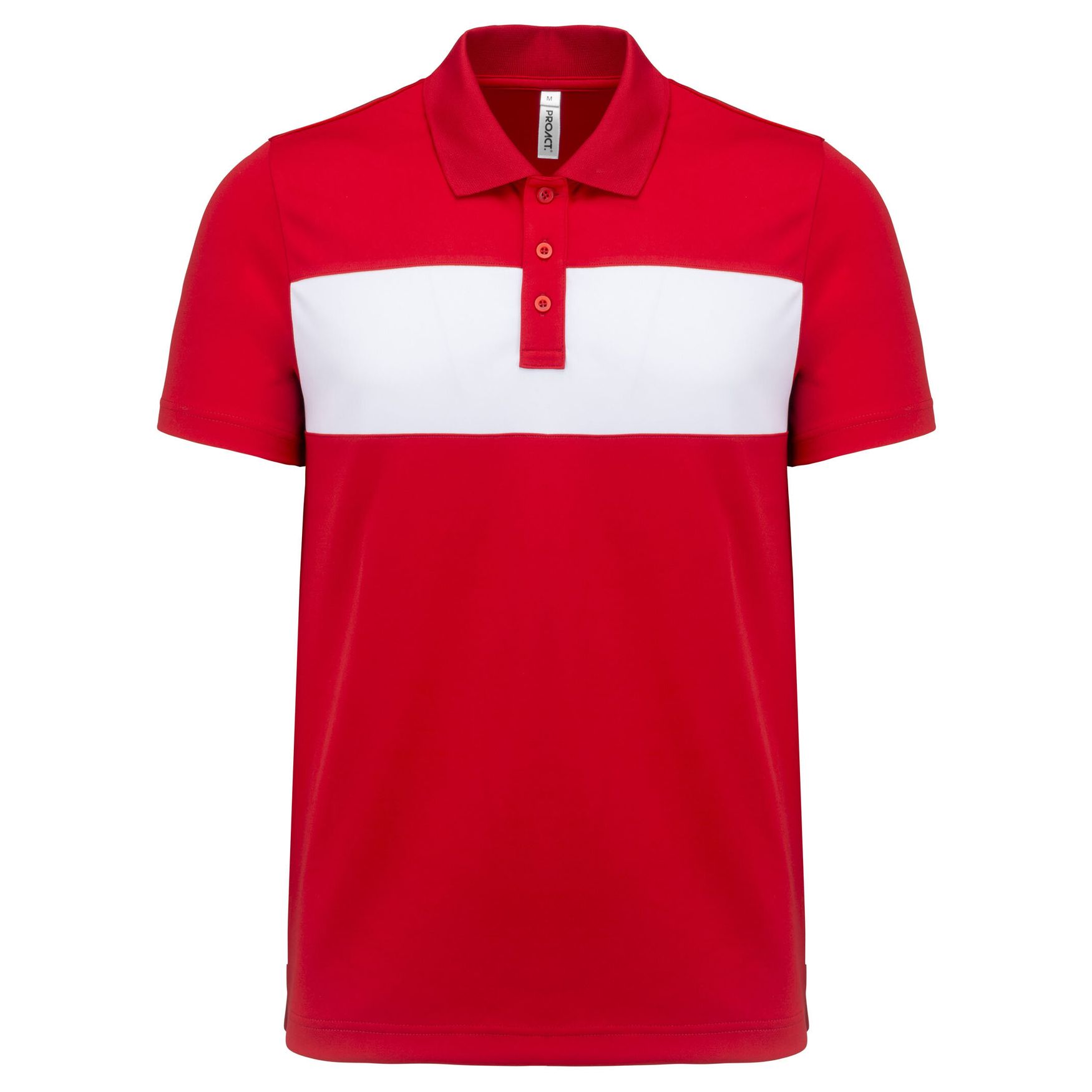 Polo maniche corte adulto pa493 - Sporty red white