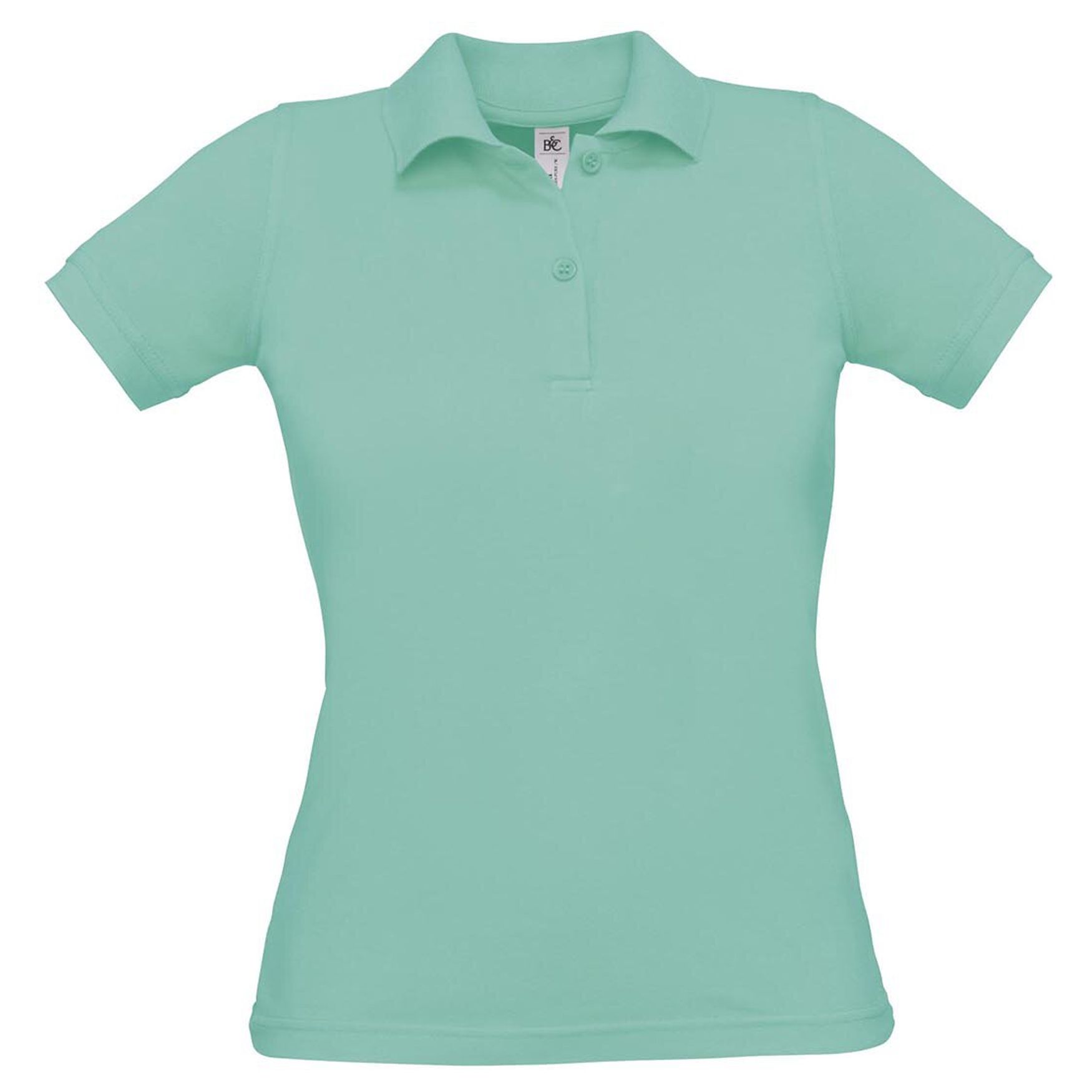 Polo coton piqué Safran pure women personnalisation pw455 - Pixel turquoise