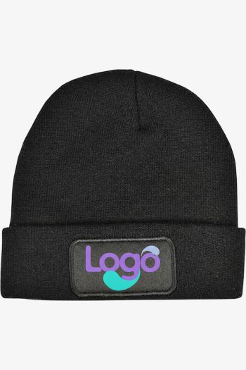 Gorra tejida con parche Bonnet unicolor acrílico 1451