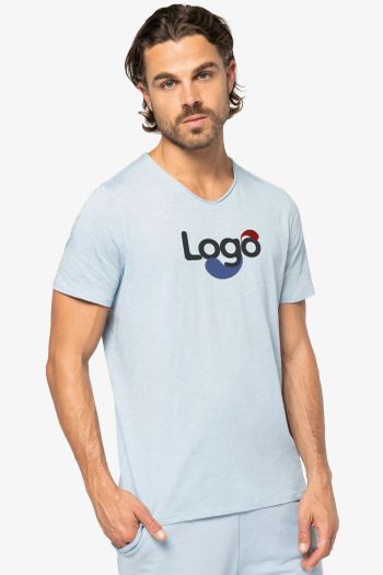 Image produit T-shirt slub with raw edges for men ns318
