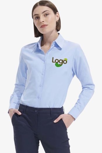 Image produit Embassy Bluse kvinde oxford lange ærmer 16020