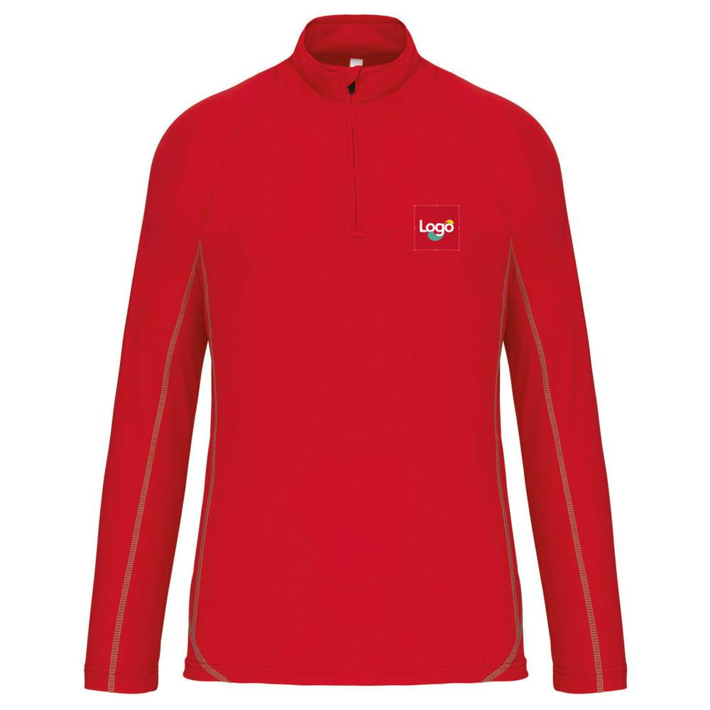 Męski sweter biegowy pa335 personalizacja - Sporty red
