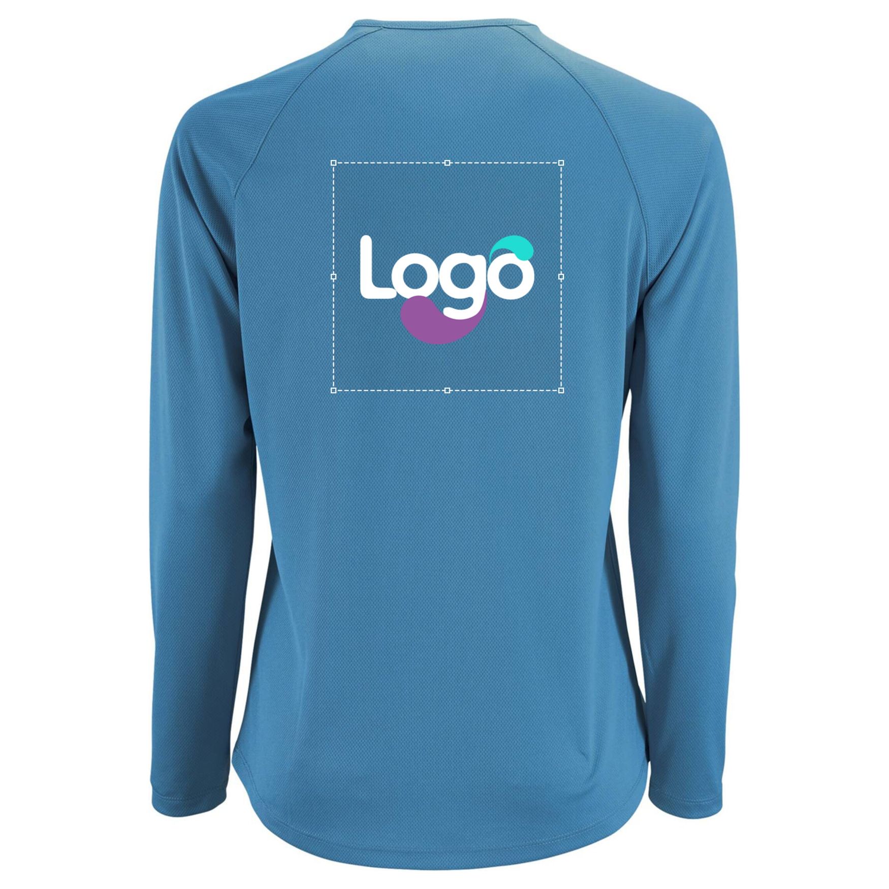 Sporty lsl women camiseta de poliéster respirante 02072 personalización - Aqua
