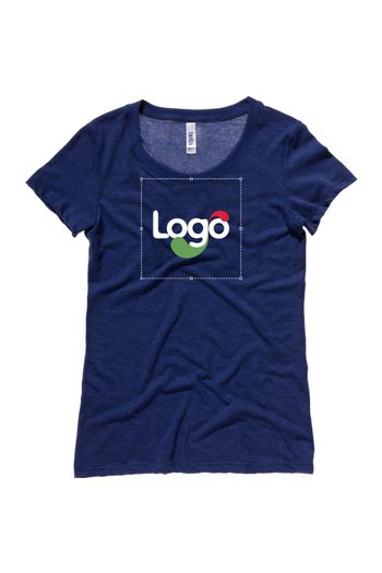 Women's triblend short sleeve tee 8413 - Navy heather
