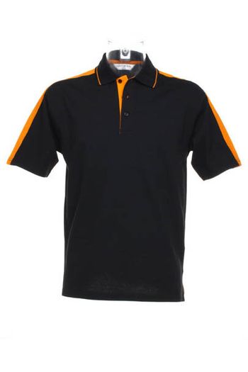 Sporting polo Polo coton contrasté kk616 - Black / Orange