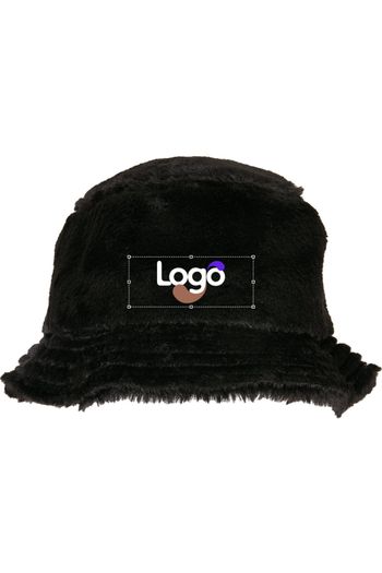 Cappello bucket con pelo finto Bob in poliestere 5003ff - Black