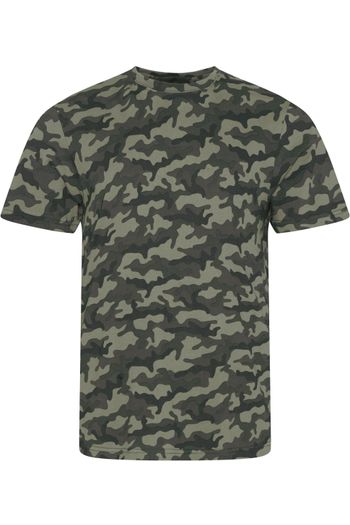 Camo t T-shirt printed cotton jt034 - Green camo