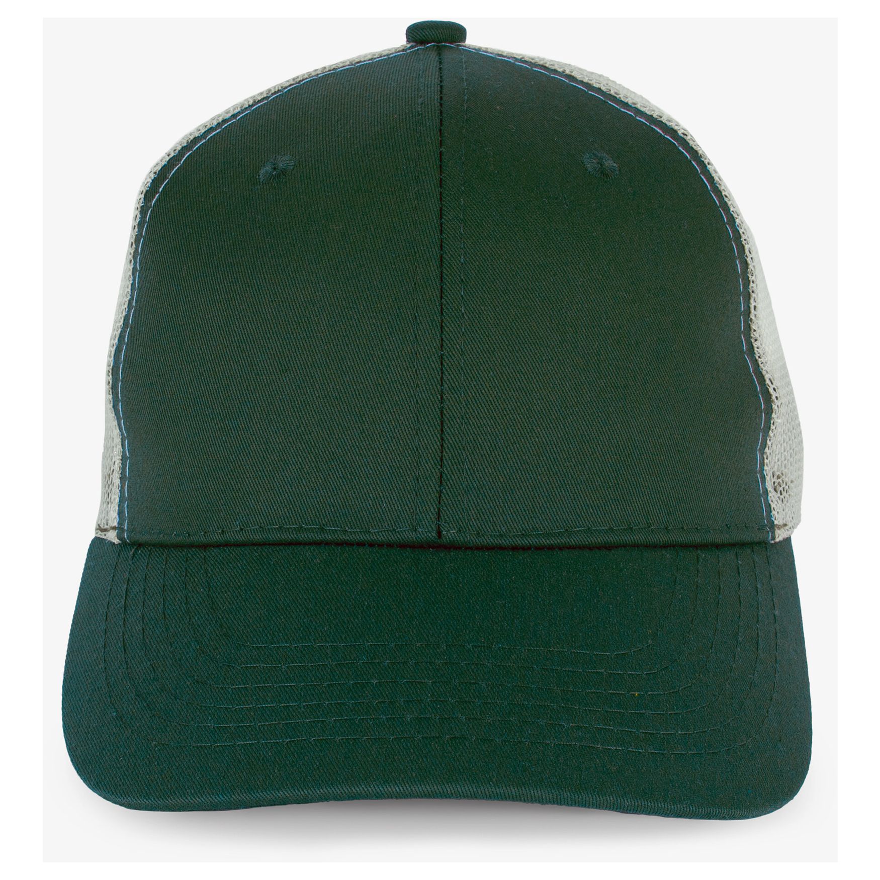 Boné de algodão e poliéster kp110 - Forest green light grey