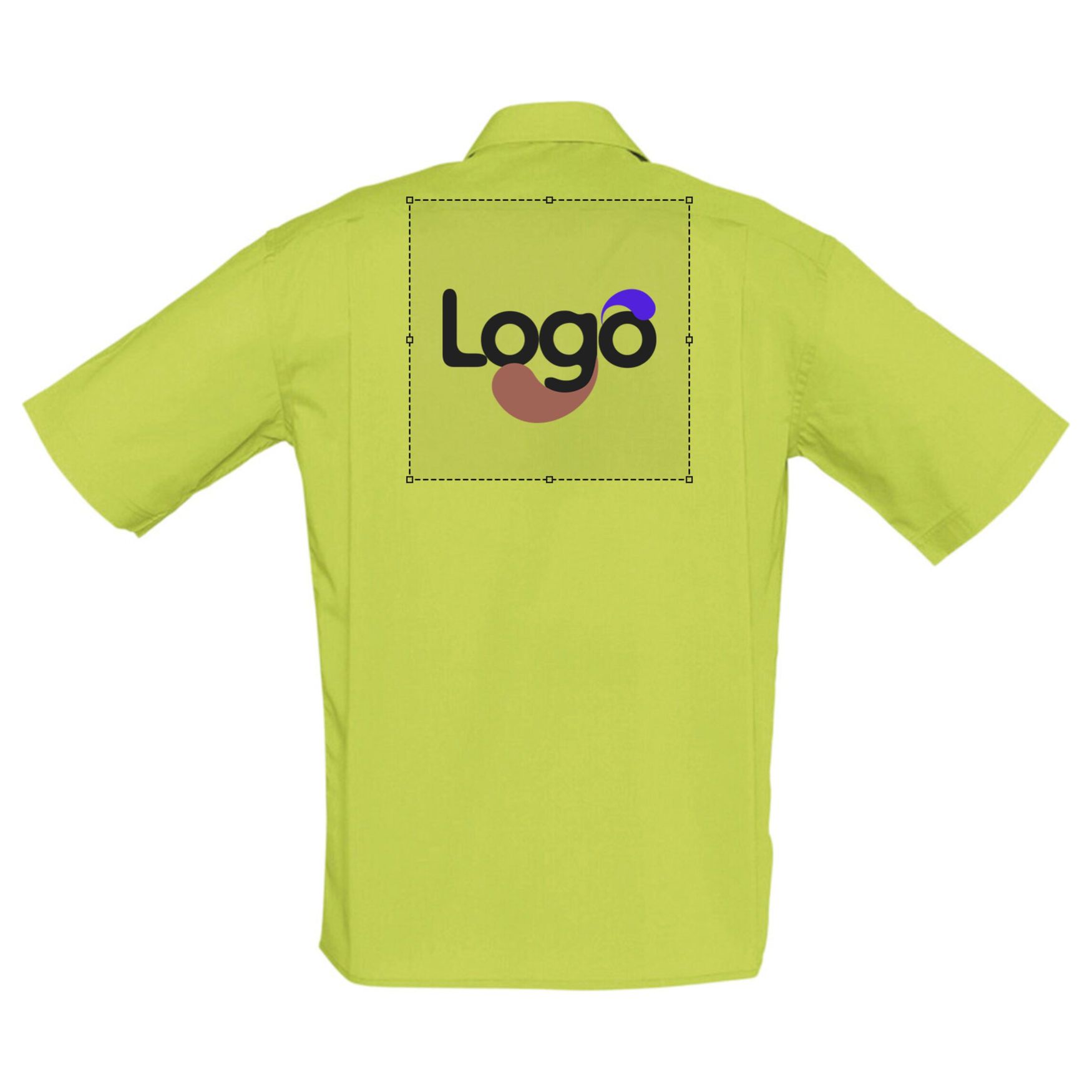 MANNSHIRT POPELINE Bristol Personalisierung 16050 - Vert pomme