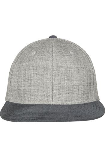 Mengsel velours snapback 6089vm - Grey / Grey