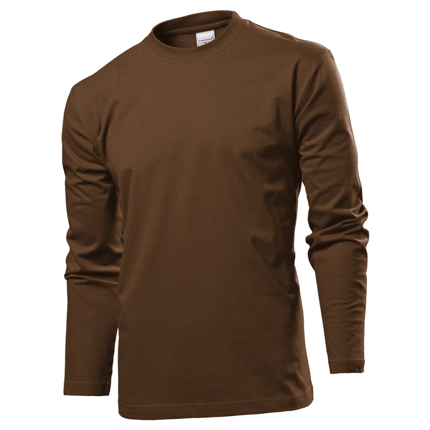 Comfort-t 185 Langarm-T-Shirt Baumwolle personalisiert st2130 - Brown