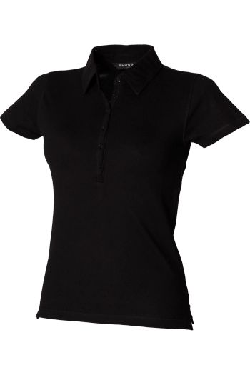 Kvinnors kortärmade stretchpolo sk042 - Black