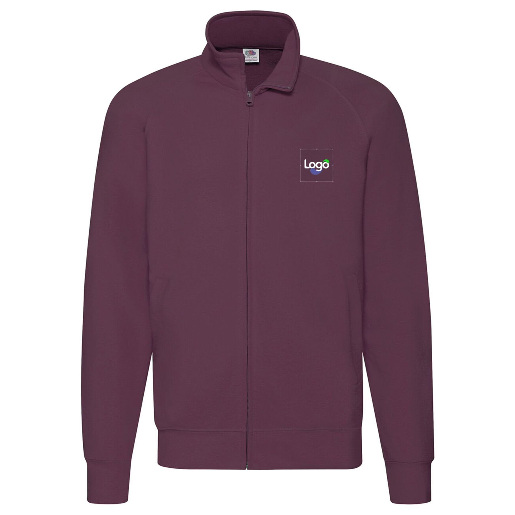 Lightweight sweat jacket 62-160-0 personnalisation - Bordeaux