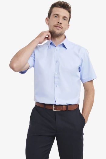 Image produit Chemise à chevrons cintrée manches courtes homme 0r963m0