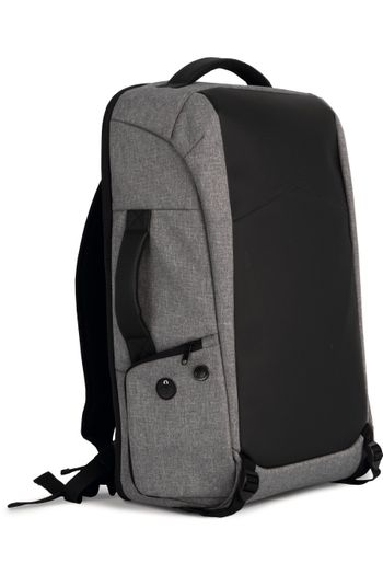 Diebstahlsicherer Polyester-Rucksack ki0931 - Graphite grey heather / Black