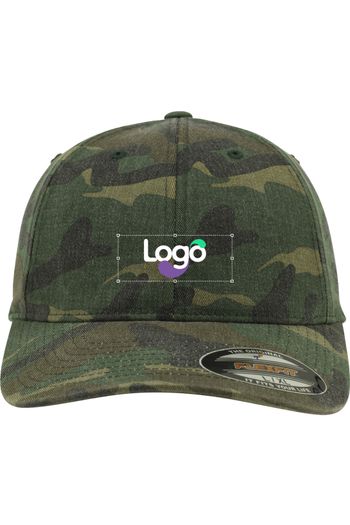 garment washed camo Kamizelka bawełniana kamuflażowa 6977ca - Green camo