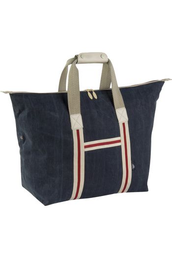 Große Einkaufstasche aus Leinwand pk024 - Navy / White