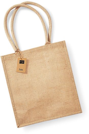 Jutebeutel Geschäftseinkauf w409 - Natural