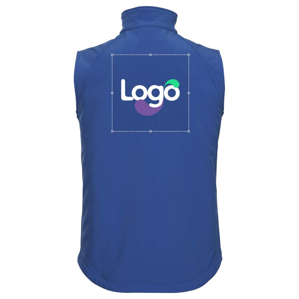 Soft shell gilet r-141m-0 anpassad - Azur blue