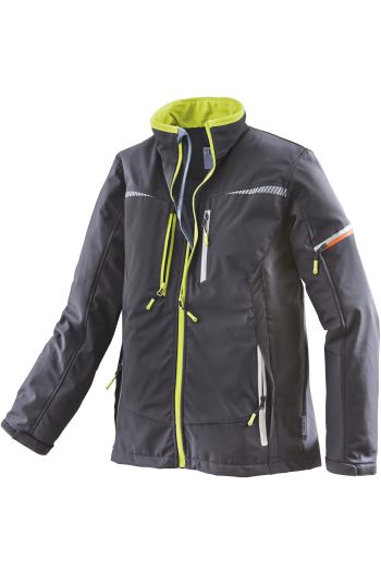 Men's softshell jacket Polyster vest 61393 - Black / Lime