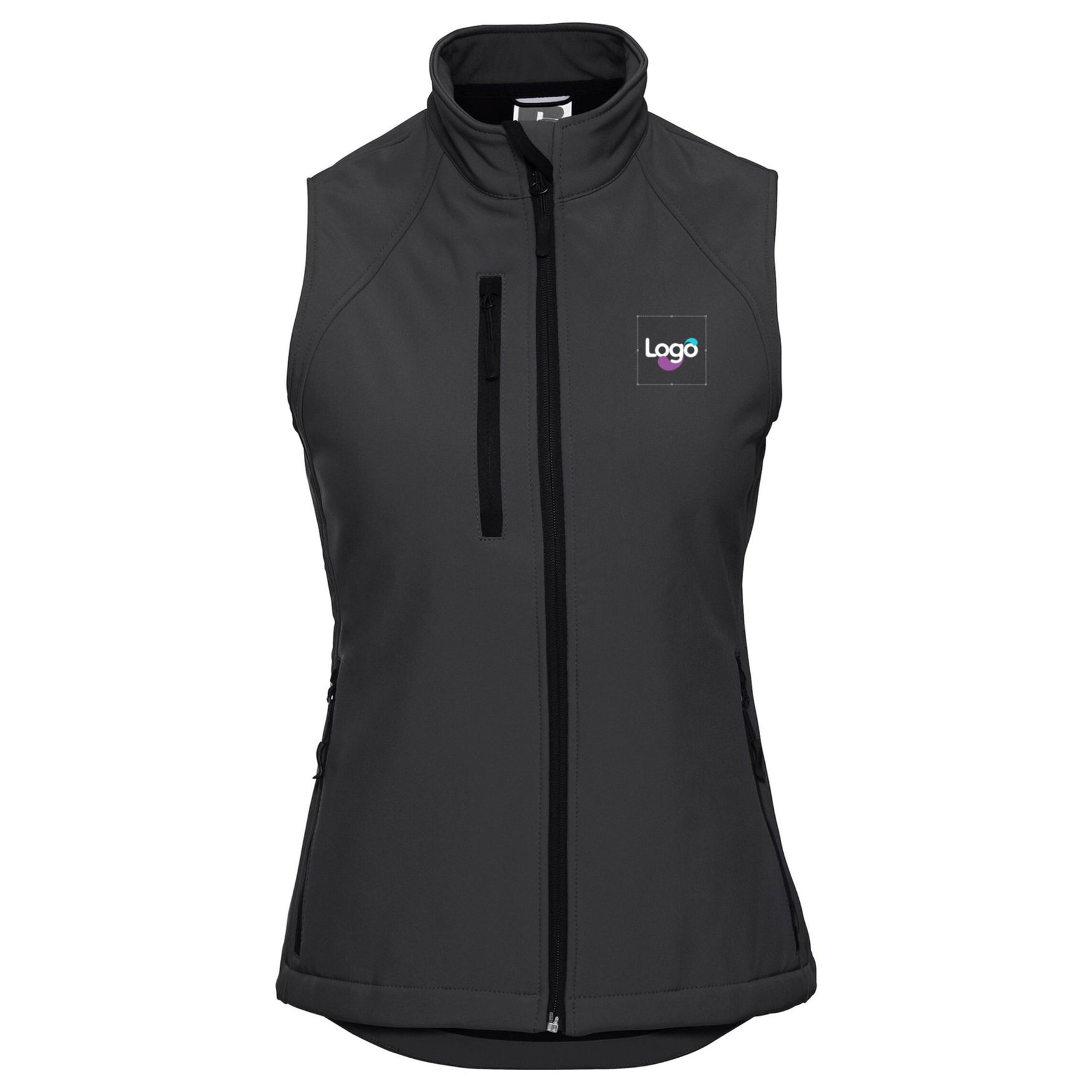 Ladies soft shell vest r-141f-0 aanpassing - Titanium