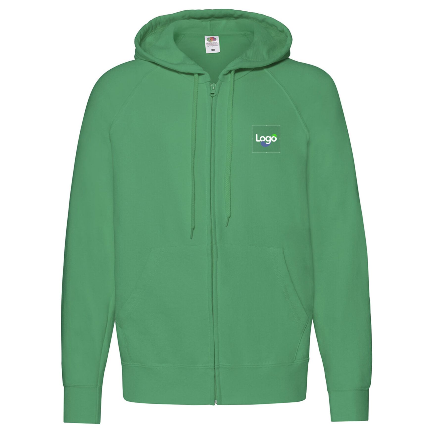 Felpa con cappuccio leggera 62-144-0 personalizzazione - Vert kelly