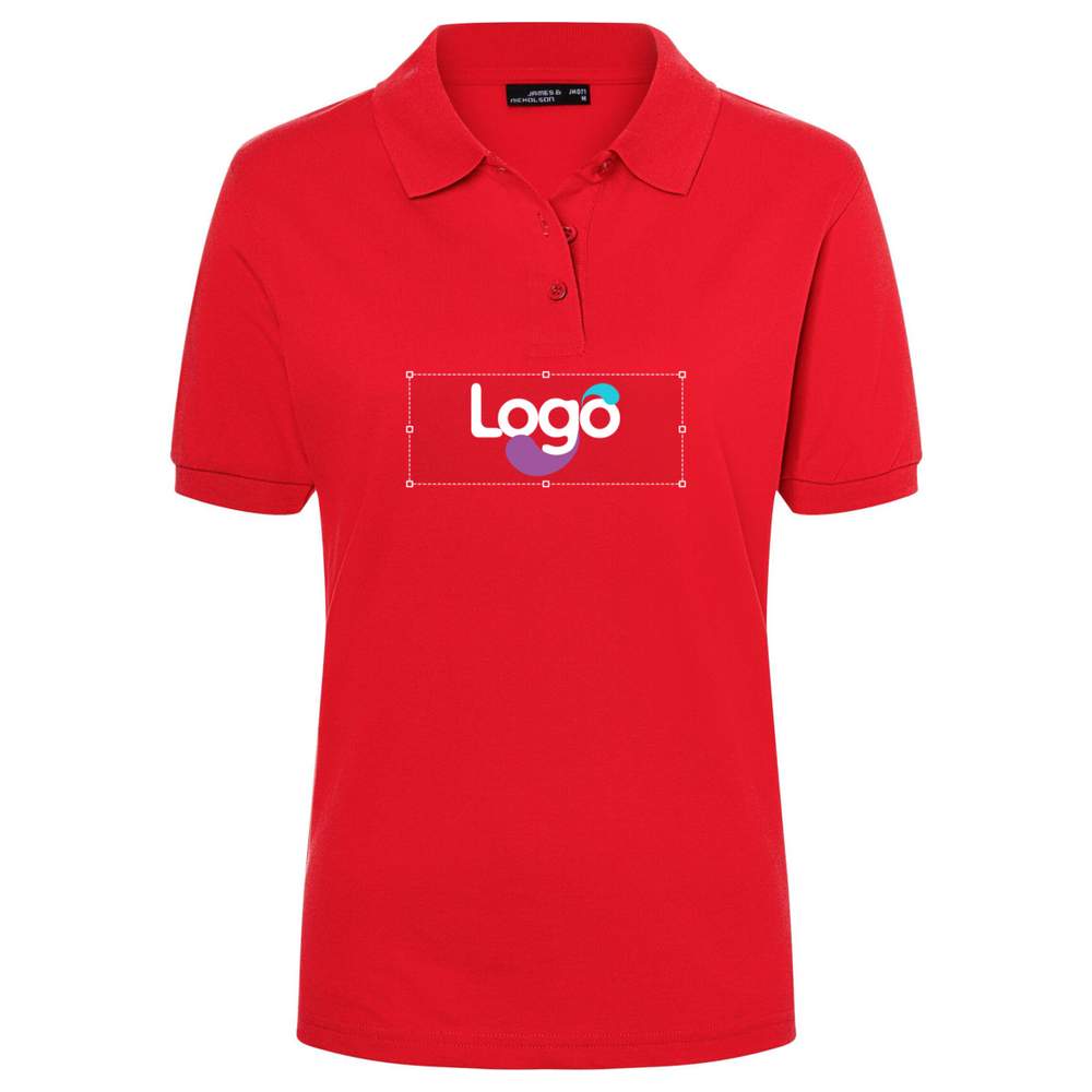 Polo classico da donna jn071 personalizzato - Signal red