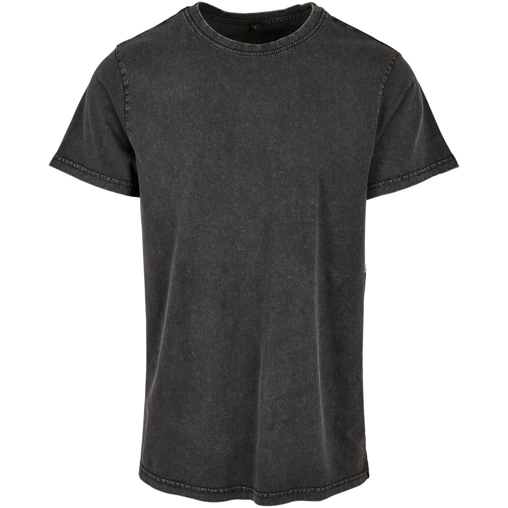 Image produit Camiseta de algodón estándar con cuello redondo lavado ácido by190