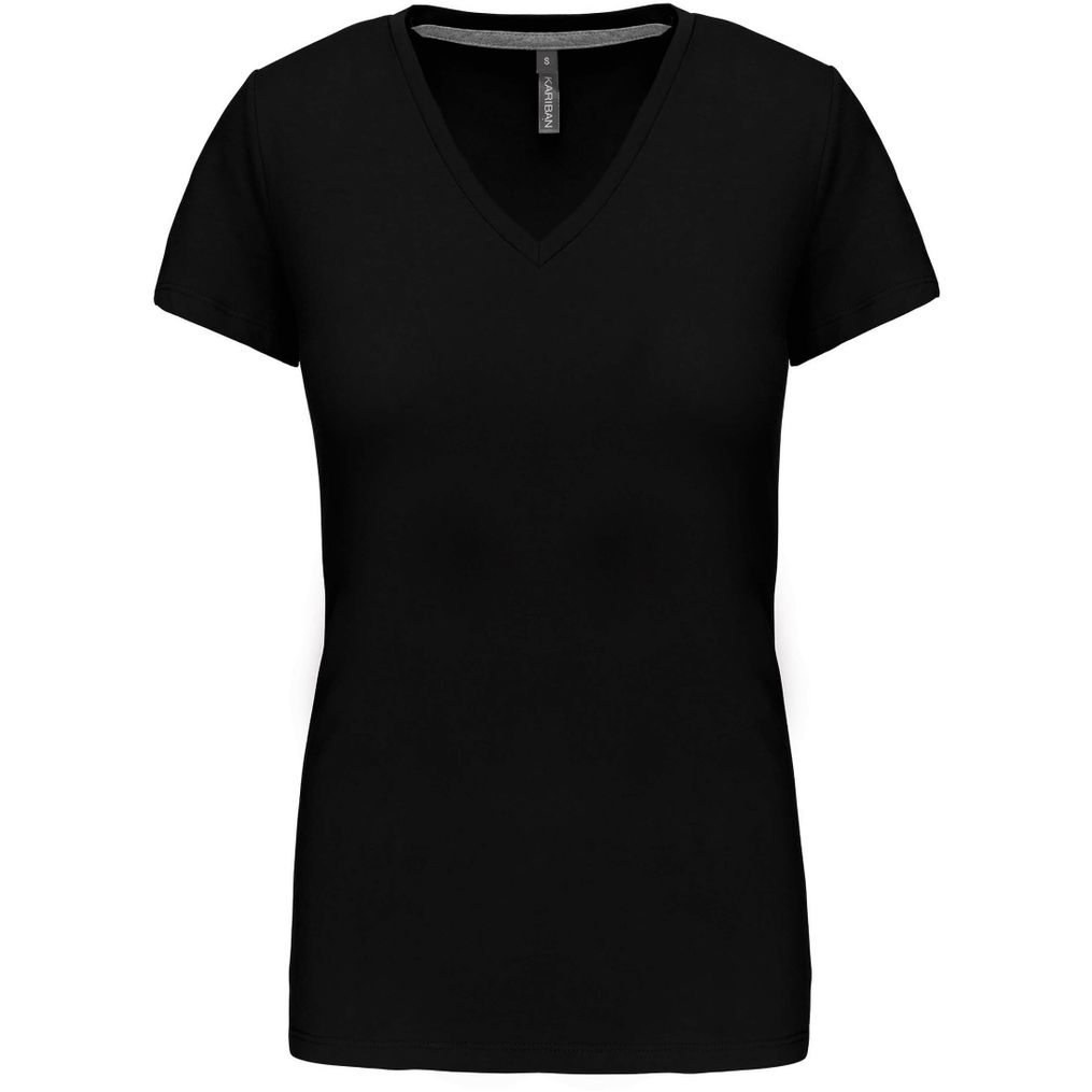Image produit T-shirt col v manches courtes femme k381