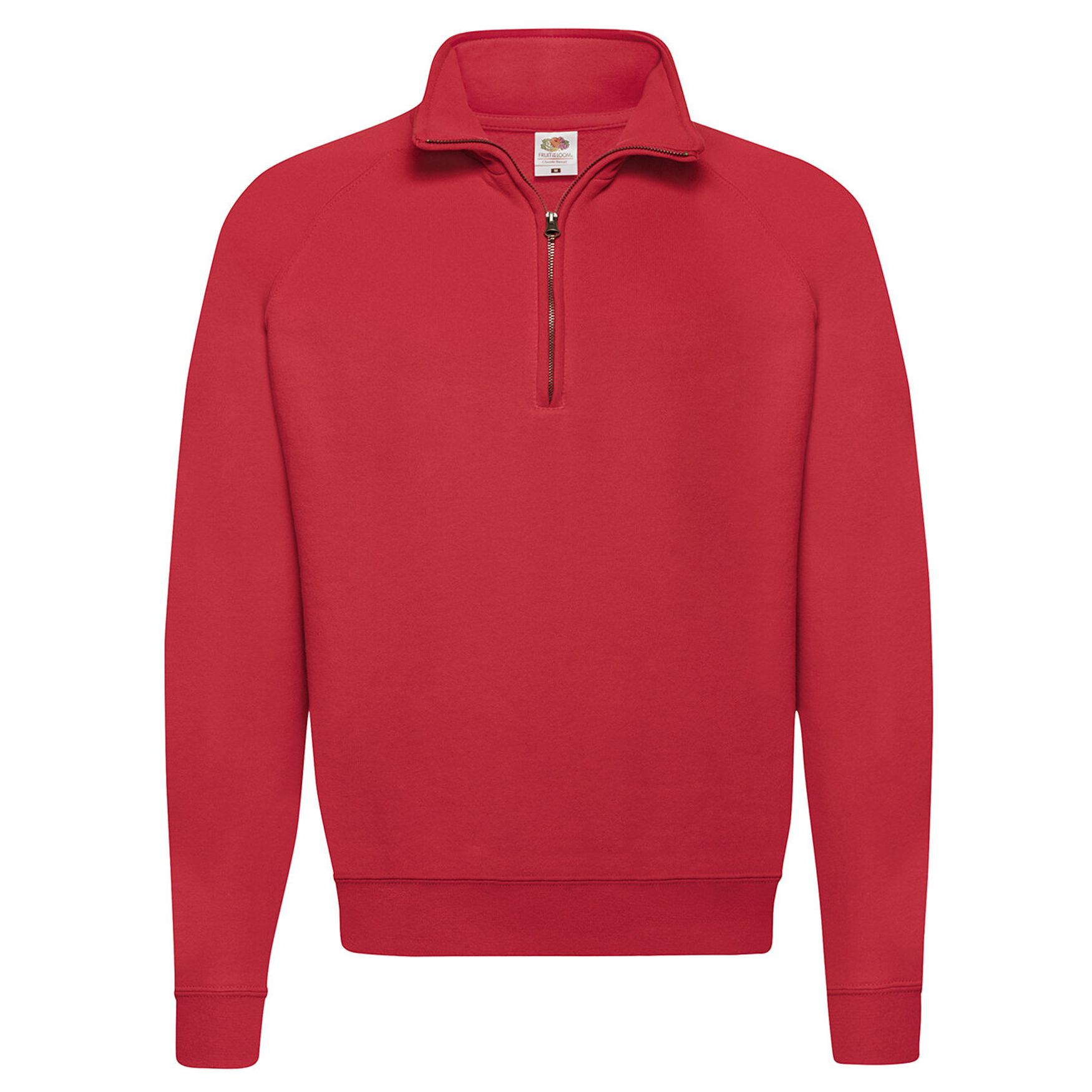 Classic zip neck sweat 62-114-0 - Rouge