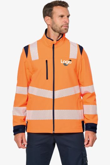 Image produit Veste softshell de sécurité recyclée avec manches détachables unisexe