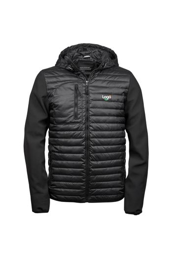 Giacca a zip con cappuccio 9628 - Black / Black
