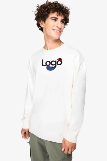 Image produit Sweat-shirt à col rond à épaules tombantes French Terry unisexe