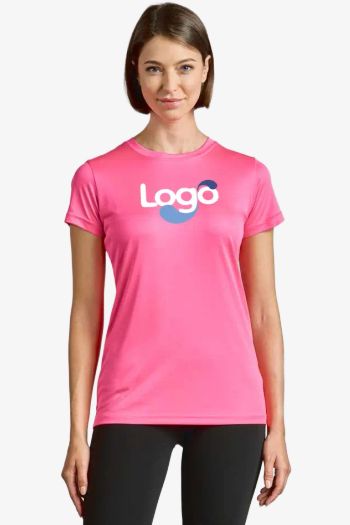 Image produit Camisa polo de performance para mulheres de poliéster branco 3521f