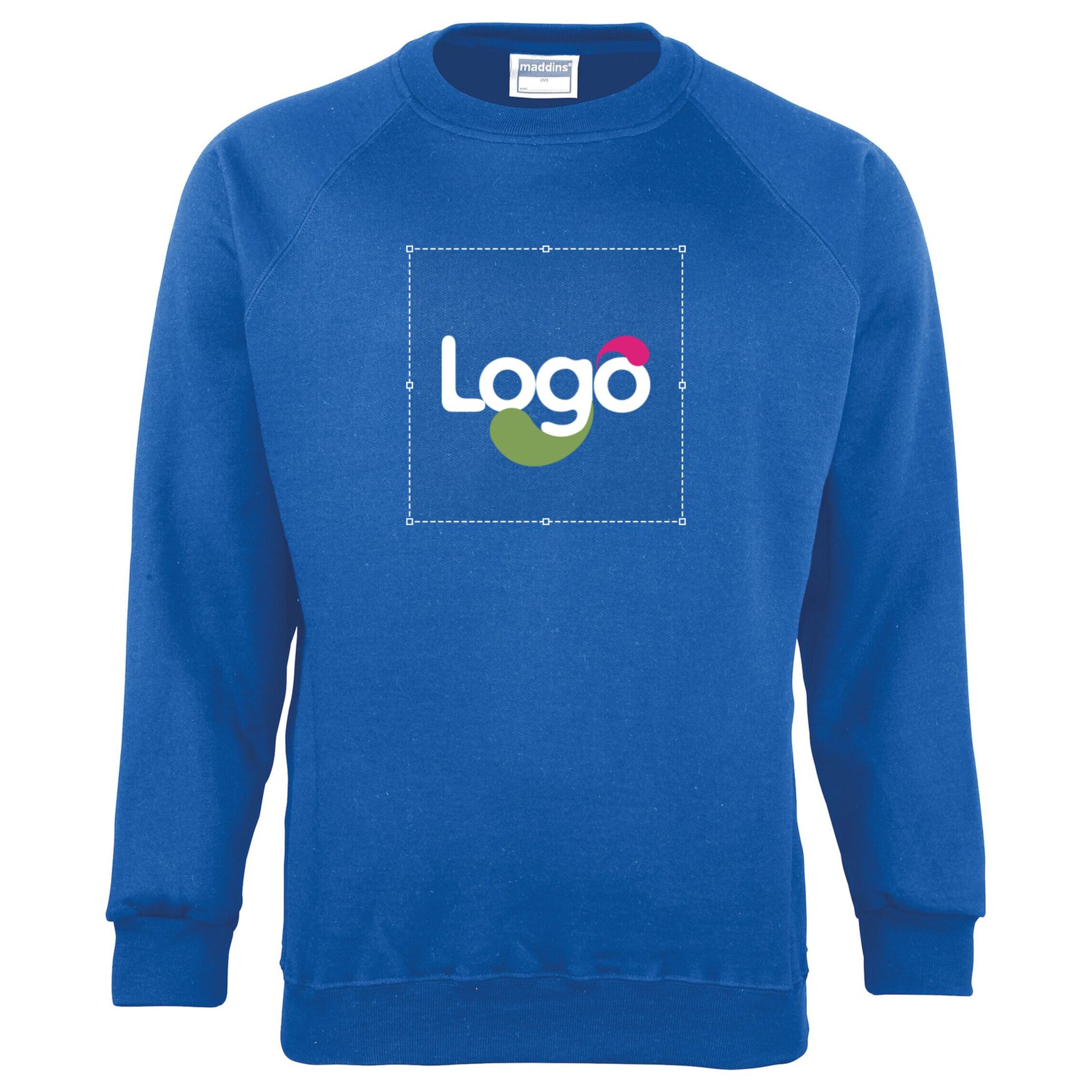 Coloursure™ md01m Sweatshirt Personalisierung - Ocean royal