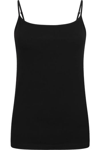 Women's feel good stretch spaghetti vest Débardeur sk126 - Black