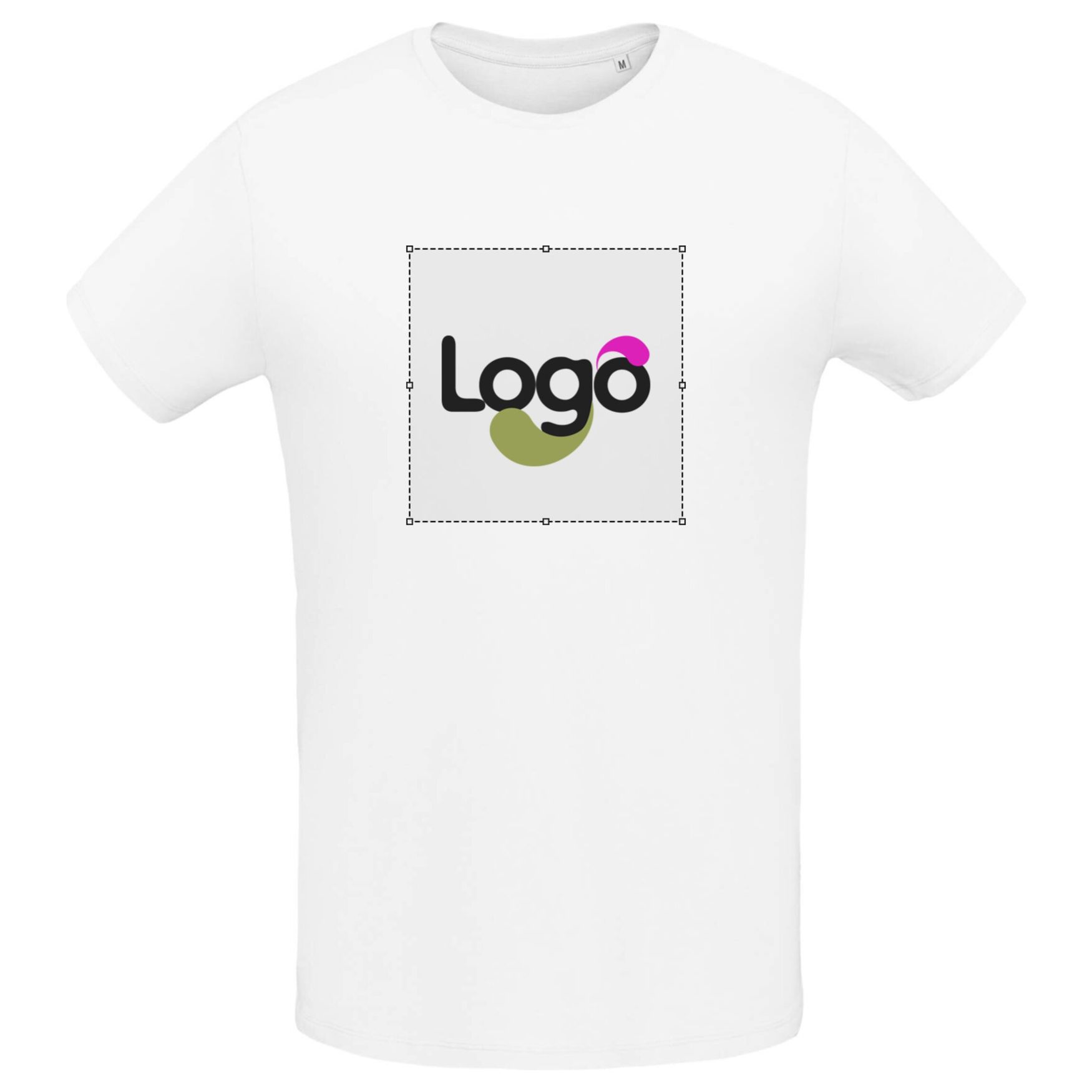 Camiseta Martin men de algodón ajustada 02855 personalizada - Blanc